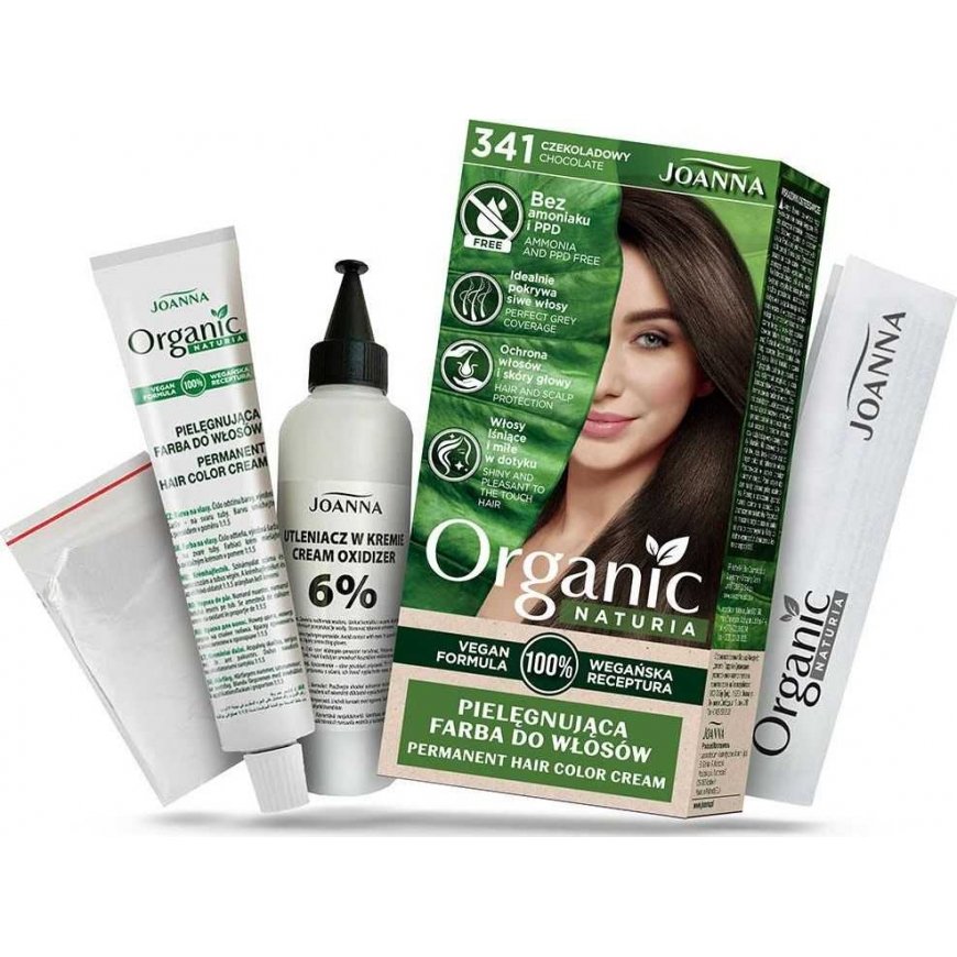 Joanna Naturia Organic Пермаментная Краска Для Волос Кремовая 341 Шоколад – 2