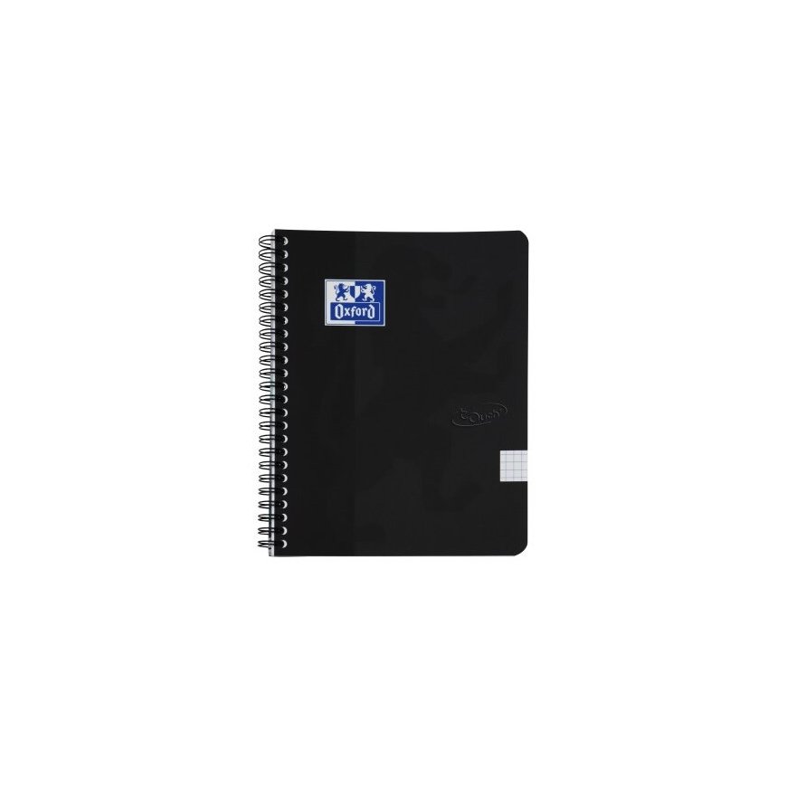 Spiral Notebook OXFORD TOUCH, A5+, 70 Sheets, Checked, Black Cover – 2