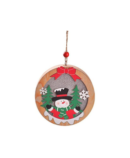Aigostar Wooden Christmas Light - Round