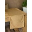 Eurofirany BLINK / 13 Velvet table runner with water lily pattern, 35X220 cm, color: brown Eurofirany BLINK / 13 Velvet table runner with water lily pattern, 35X220 cm, color: brown