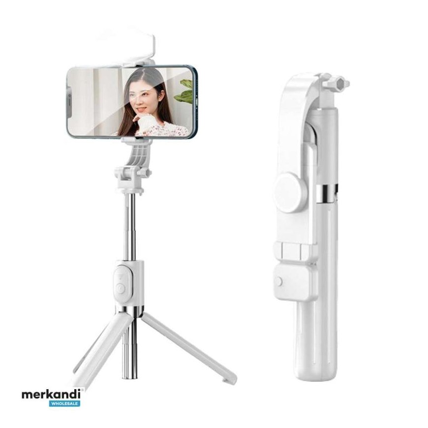 Lean Selfie tripod Z8s with Bluetooth control, white