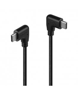 Lindy 1m USB 2.0 Right-Angled USB-C to Right-Angled USB-C Cable