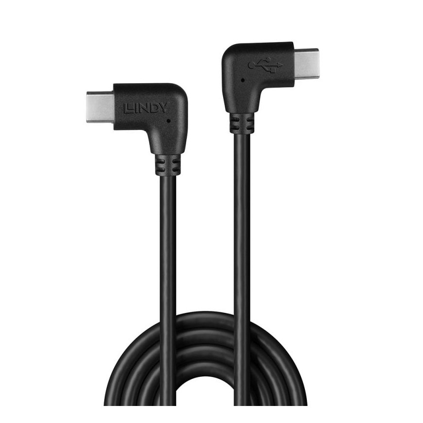 Lindy 32009 USB kabelis USB 2.0 1 m USB C Melns – 2