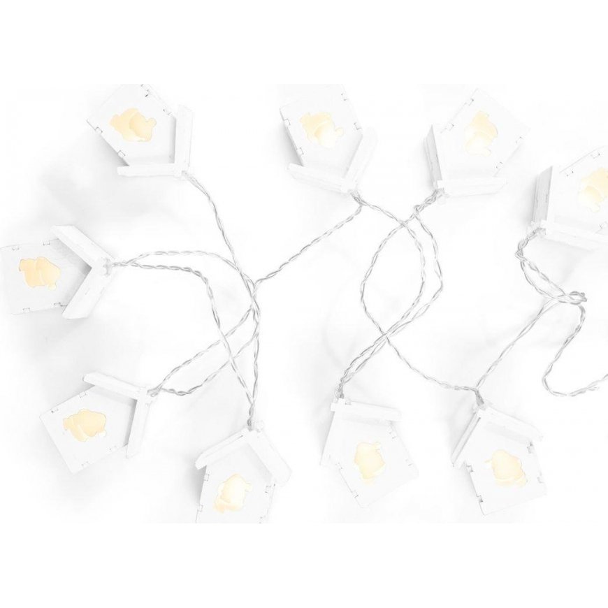 DecoKing LED-köynnös CRALA PUUMAISET talot WWH 10 kpl.