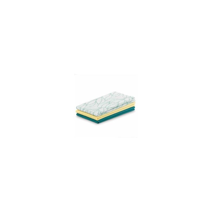 AmeliaHome Puuvillakankaiset liinat MIX GRAIN TURKS&Keltainen 3PACK 50X70 – 2