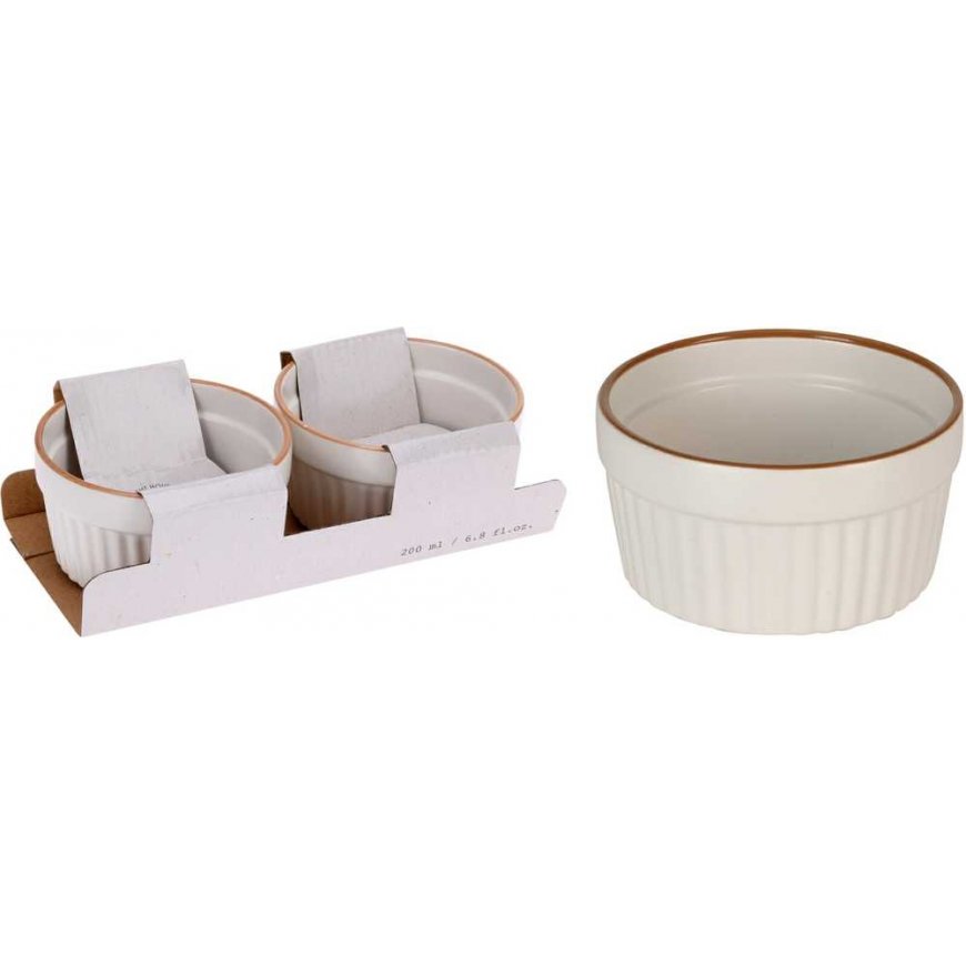 Excellent Houseware portselanist küpsetamisnõud, 10 cm, 200 ml, 2 tk.
