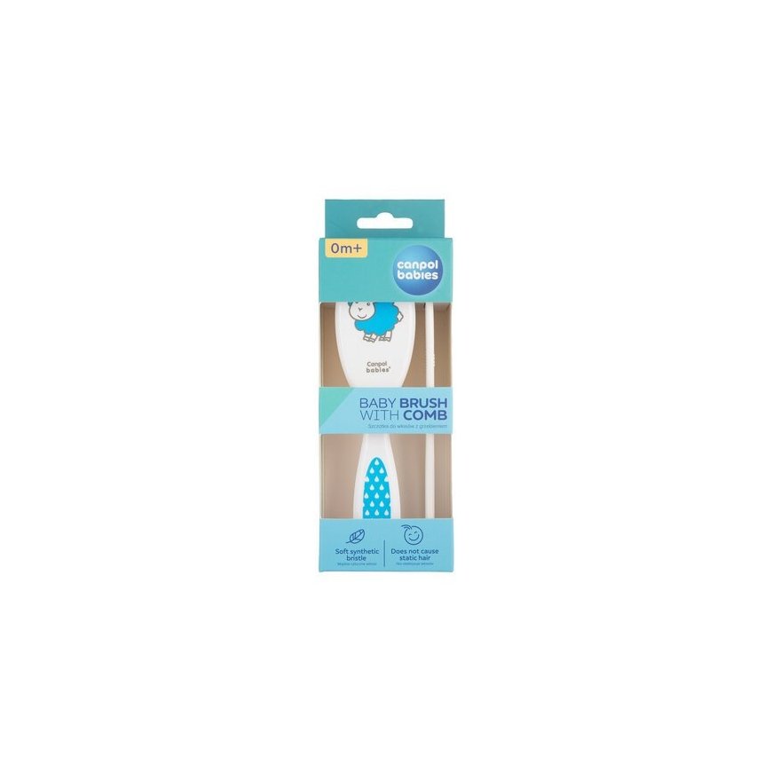 CANPOL BABIES brush and comb, white 2/417