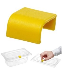 Hendi Food Container GN 1/6 with Lid and Label 1.7 L 176x162x100 mm