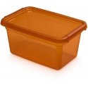 Moxom Basestore container with lid and clips, 19x28x13 cm, 4.5 L amber Moxom Basestore container with lid and clips, 19x28x13 cm, 4.5 L amber