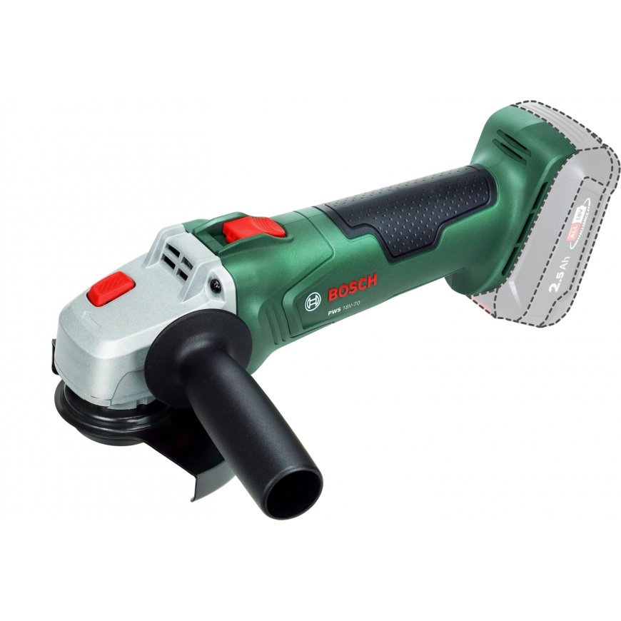 Bosch Angle Grinder PWS 18V-70 (Bare tool, 115mm, Carton)