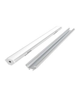 Комплект LED профиля Led Line Prime, 2м, угловой, анодированный, с белой крышкой, креплениями и заглушками.