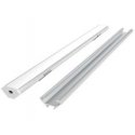 Led Line Prime LED-profiiliset sisältöpaketti, 2 m, kulmainen, anodisoitu, valkoisella kannella, kiinnikkeillä ja sokkeloilla.