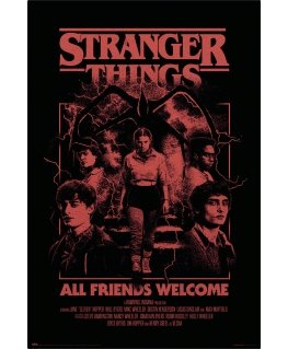 ERIK Stranger Things Kõik Sõbrad Tere Tulemast plakat