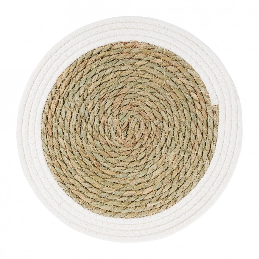 Boho Natural Table Mat 35 cm White AMBITION – 2