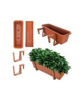 Spacetronik Curved Balcony Stand L-40cm Front with Clamps