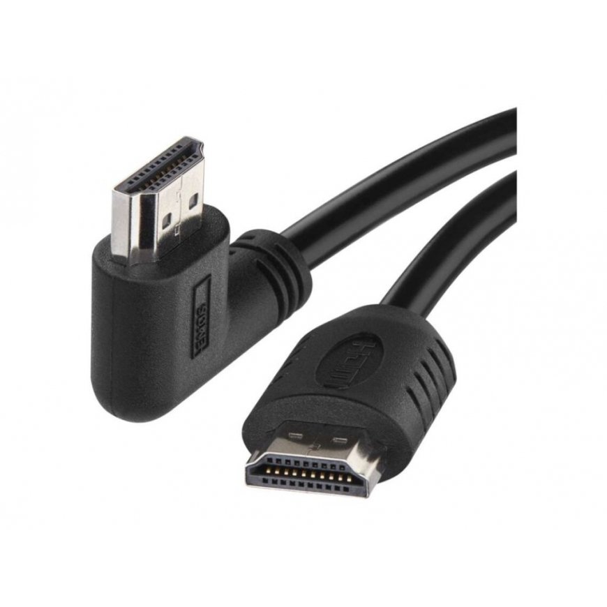 Кабель Emos HDMI 2.0 высокой скорости A штекер - A штекер 90° 1.5 м