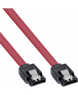 InLine 27305 SATA kabelis 0,5 m Sarkans