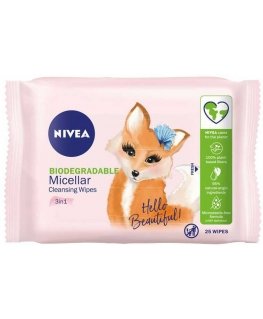 Nivea MicellAir Skin Breathe 3in1 biohajoava micellinen meikinpuhdistusliina 25 kpl.