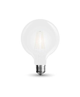 7W LED COG spuldze V-TAC E27, G95, matēta virsma (Gaismas krāsa: 6400K auksti balta)