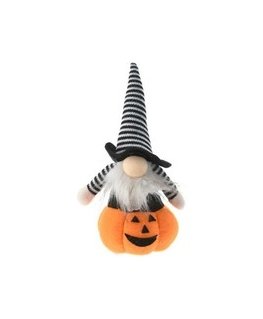 Home Styling Collection Christmas Decoration DECORATIVE FIGURE ON PUMPKIN 25cm LED HALLOWEEN ORANGE