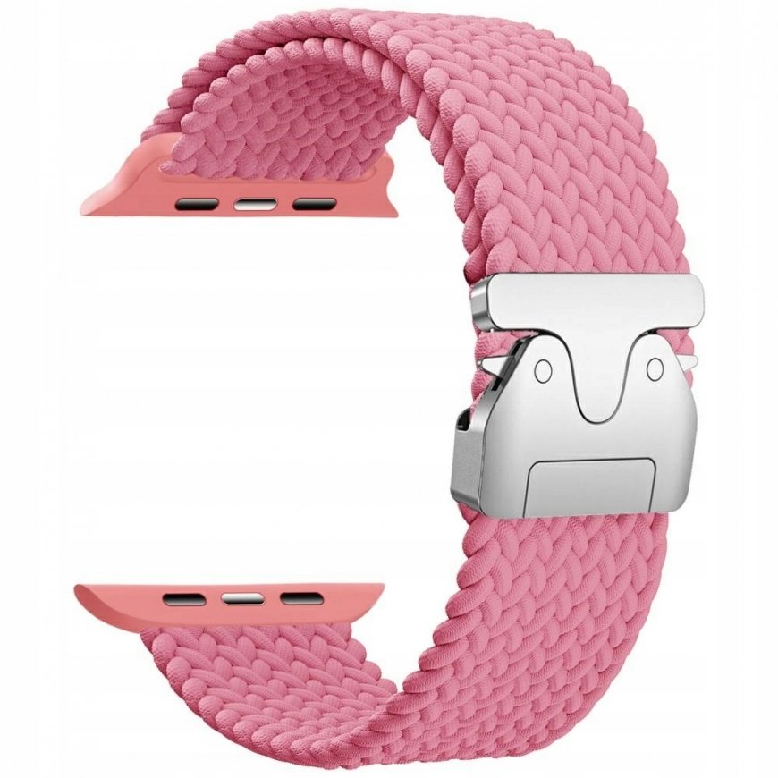 Beline Woven Nylon Parachute Bracelet for Apple Watch 38/40/41mm in Pink – 2