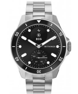 Withings ScanWatch Nova 1,6 cm (0.63") OLED 42 mm Hibrīds Melns, Nerūsējošs tērauds GPS