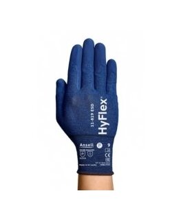 Защитные перчатки Ansell HyFlex 11-819 ESD, размер 11, сверхтонкие, нейлон, спандекс, уголь. Нитриловая пена на ладони. Рознична