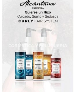 Kosteuttava hoitoaine Alcantara, suunniteltu kiharoille hiuksille Hair System Kiharat hiukset (250 ml)
