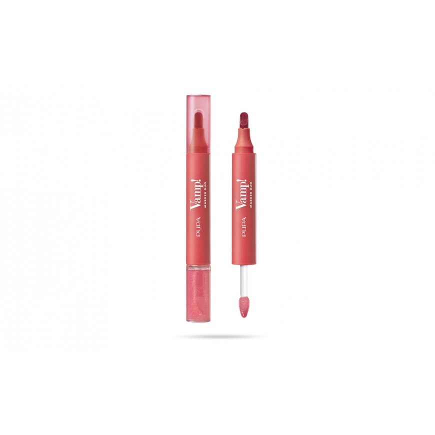 PUPA Milano Vamp! Marker Duo блеск для губ 2,6 ml 004 Spicy Raspberry