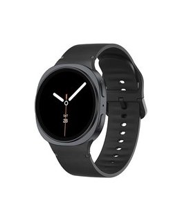 4Wrist silikonihihna Samsung Galaxy Watch 8: musta