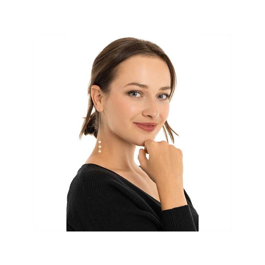 Troli ilgi paauksuoti auskarai ar arīkiem