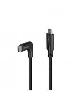 Lindy 1m USB 3.2 Type C Cable, 90° Right Angle, 10Gbps