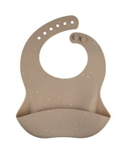 CANPOL BABIES silikona priekšauts ar kabatu DOTS, 51/029_beige