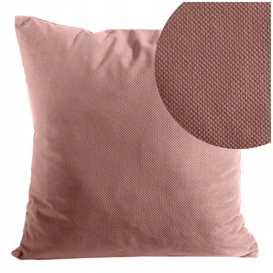 Eurofirany MILO velvet cushion cover with a subtle structural pattern, 45X45 cm, color: dark pink