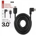 Emos HDMI 2.0 korkean nopeuden kaapeli A liitin - A liitin 90° 3 m Emos HDMI 2.0 korkean nopeuden kaapeli A liitin - A liitin 90° 3 m