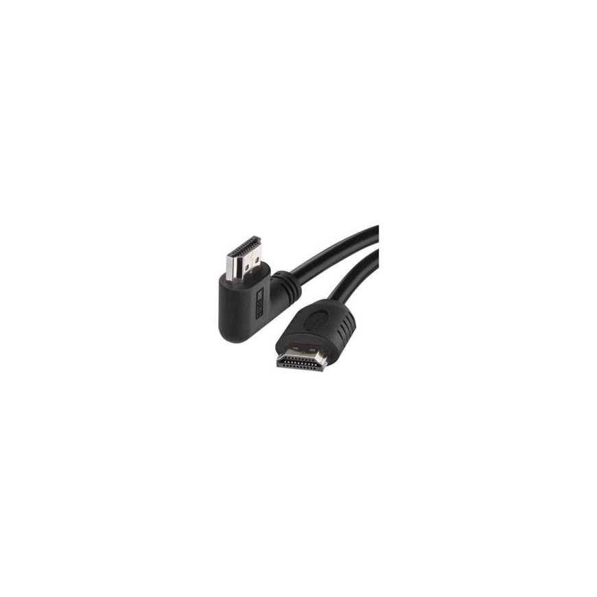Emos HDMI 2.0 korkean nopeuden kaapeli A liitin - A liitin 90° 3 m – 2