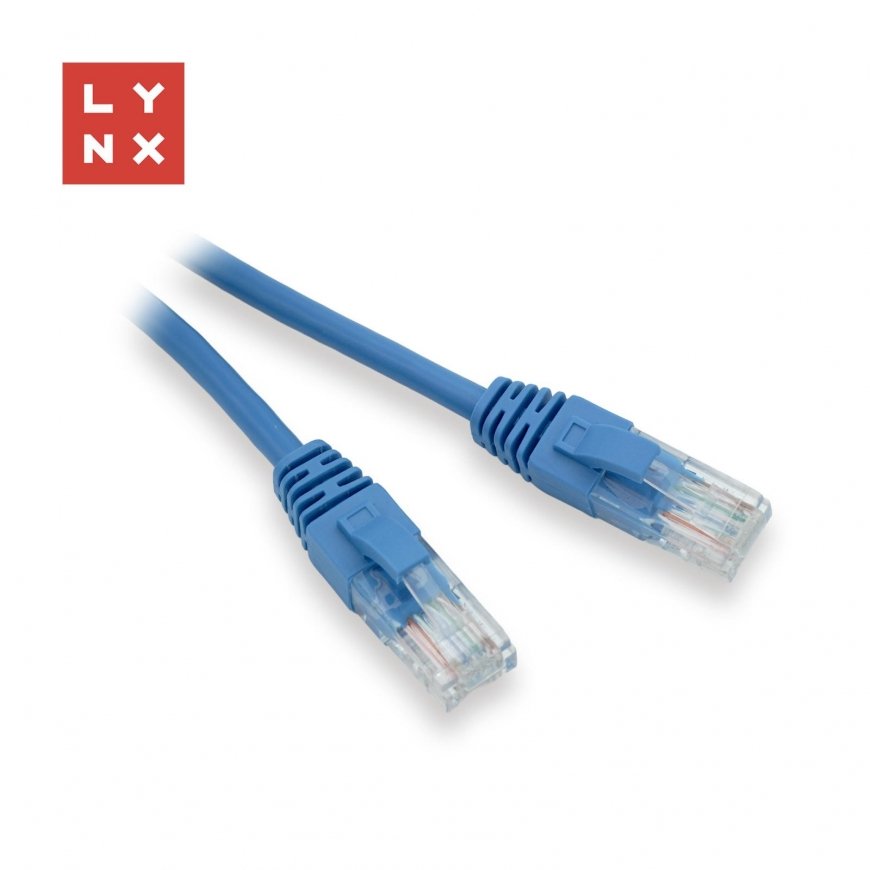 LYNX UTP patch cable Cat5e, PVC, CCA, 7m, blue