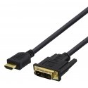Deltaco 100021 HDMI cable 1 m HDMI Type A (Standard) DVI-D Black Deltaco 100021 HDMI cable 1 m HDMI Type A (Standard) DVI-D Black