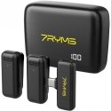 Wireless Microphone - 7Ryms Rimo S1 USB-C, 2 Transmitters, 50m Range Wireless Microphone - 7Ryms Rimo S1 USB-C, 2 Transmitters, 50m Range