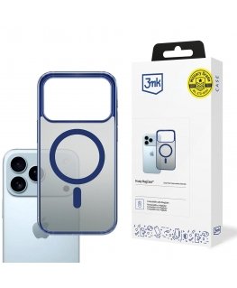 3MK Frosty MagCase -kotelo Apple iPhone 17 Pro Maxille sinisessä värissä.