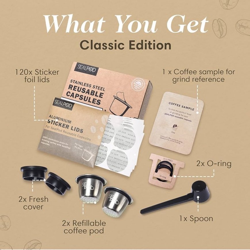 Perdirbamos kapsulės, suderinamos su Nespresso® Sealpod Classic Edition – 2