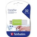 Verbatim V DataBar USB flash drive 32 GB USB Type-A 2.0 Green Verbatim V DataBar USB flash drive 32 GB USB Type-A 2.0 Green
