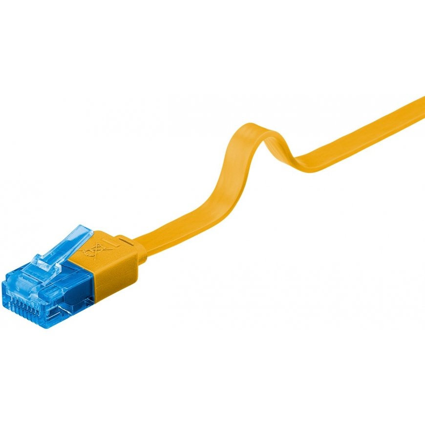 Goobay CAT 6A Flat Patch Cable U/UTP, yellow – 5