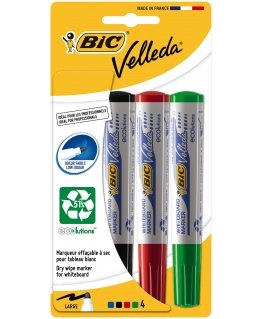 BIC 3086120027742 felt pen Black, Blue, Green, Red 4 pc(s)