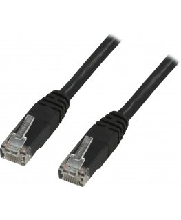 Deltaco S5-TP tinklo kabelis Juoda 5 m Cat5e