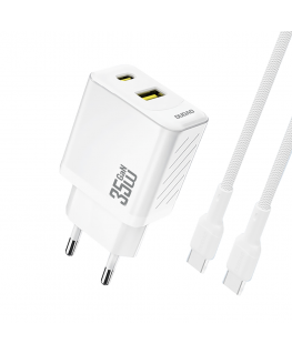 Dudao A27MaxCEU PD QC 35W USB-A USB-C Wall Charger with USB-C Ca