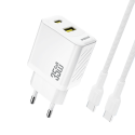 Dudao A27MaxCEU PD QC 35W USB-A USB-C Wall Charger with USB-C Ca Dudao A27MaxCEU PD QC 35W USB-A USB-C Wall Charger with USB-C Ca