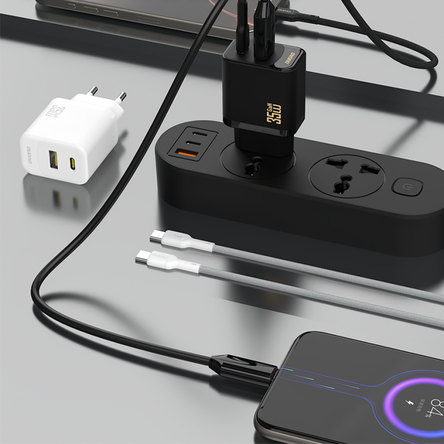 Dudao A27MaxCEU PD QC 35W USB-A USB-C Wall Charger with USB-C Ca – 2