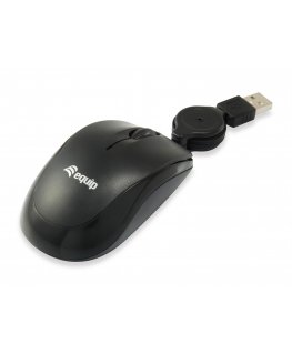 Equip 245103 kompiuterio pelė Kelioninis Abiems rankoms USB A tipo Optinis 1000 DPI