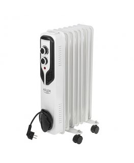 Adler AD 7815 elektrinis patalpų šildytuvas Vidaus Balta 1500 W Tepalu užpildytas elektrinis šildytuvas